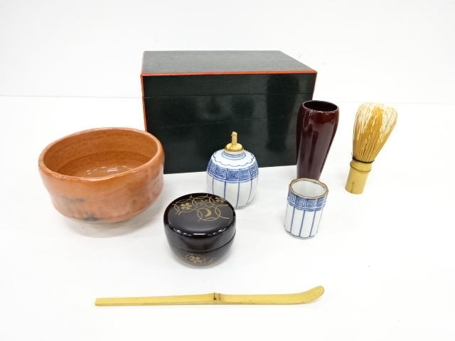 茶箱セット 茶道具 道具 ] - 道具 漆塗茶箱セット宗 sou::お茶道具・